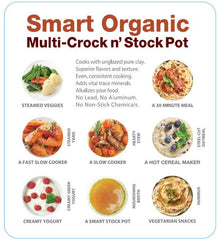 Vitaclay Smart Organic Stoneware Multi Crock n' Stock Pot 6 Quarts VM7800-5S